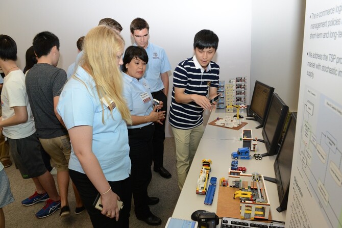 Our postgraduate students introducing the BIM research project to Texas A&M visitors